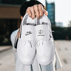 aj男鞋莆田小雏菊空军一号权志龙联名纯白复古低帮休闲透气板鞋