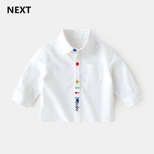 NEXT宝宝白衬衫春秋婴儿洋气衬衣春季衣服男童洋气韩版新款童装
