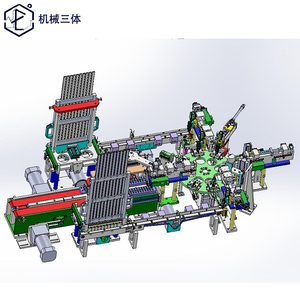 12pin的usb组装生产线设备非标机械自动化设备3d三维模型图纸素材