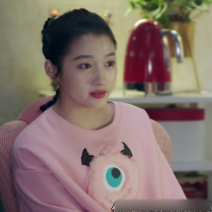 什刹海庄晓晓关晓彤电视剧同款粉色t恤上衣圆领套头时尚私人定制