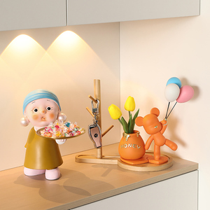 北欧高档轻奢水果盘客厅茶几零食糖果盒玄关钥匙收纳托盘家居好物