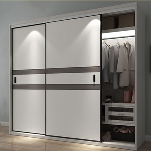 定制推拉门卧室衣柜门简易网红款移门简约壁柜门推拉滑动门衣橱门