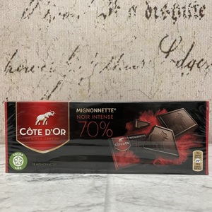 临期裸价特卖 波兰进口克特多金象70%可可黑巧克力片装180g(18片)