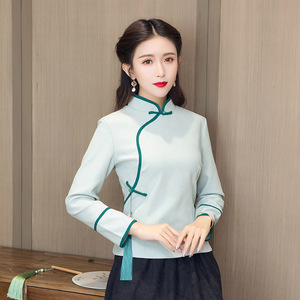 茶艺师服装女冬