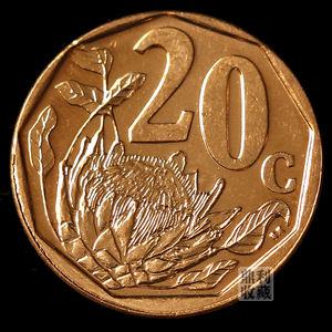 满30包邮 南非20分 19mm铜币2种图案随机发非洲外国硬币钱币外币