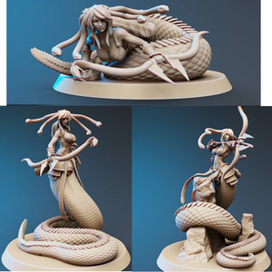 微缩模型 战棋 跑团 战锤 凯恩之女 美杜莎 蛇女战士  武士 扭蛋