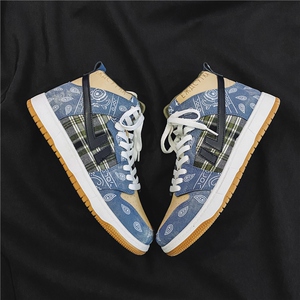 回力男鞋aj空军一号小众原创高帮鞋腰果花帆布鞋休闲板鞋个性潮鞋