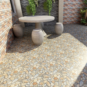 鹅卵石瓷砖户外小院子地砖防滑室外露台花园地面砖楼顶地板砖防冻