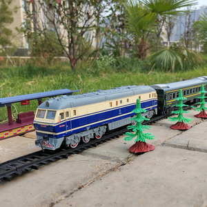 仿真超长铁轨小火车模型玩具轨道绿皮东风11狮子内燃机儿童男女孩