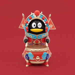 腾讯qqfamily手办系列 鼓力全开京剧武生鹅喜庆富贵礼物手办