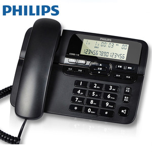 飞利浦CORD118电话机 来电显示免提商务办公家用有线固定电话座机