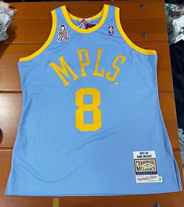 mitchell ness mn 科比 湖人24号 mpls复古 au球员版 刺绣球衣