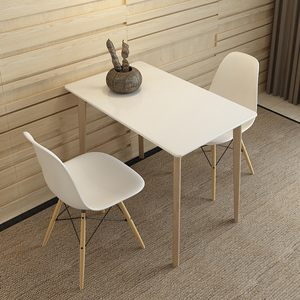 公寓双人餐桌小户型简约出租房桌椅小歺卓实木吃饭台2人家用桌子