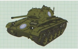 USA004 大学选拔队  M24 霞飞 坦克 1:144 树脂模型套装
