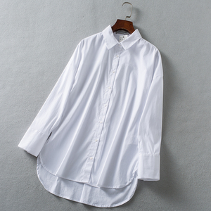 前短后长款休闲衬衫