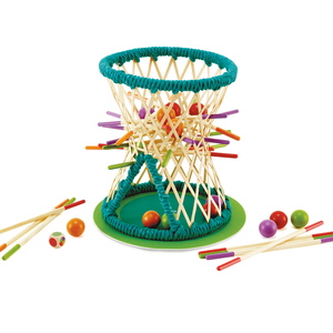 Hape竹篓掉球儿童早教益智启蒙玩具幼儿亲子互动趣味桌面游戏礼物