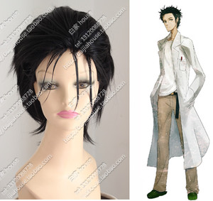 cosplay假发 冈部 伦太郎 命运石之门 凤凰院 凶真黑色造型假发