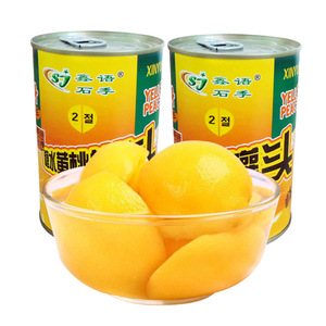 鑫语石季糖水黄桃罐头425g砀山特产多汁对开休闲即食水果捞