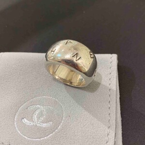 正品香奈儿戒指chanel胖丁刻字戒指925银三良南京男女