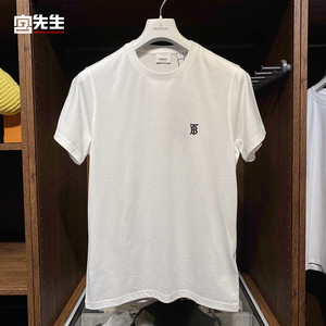 [宫先生国现]burberry 博柏利 经典白色圆领短袖t恤男女8014021