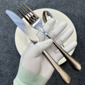 新高档牛排刀叉盘套装西餐餐具刀叉勺三件套家用不锈钢西餐叉餐具