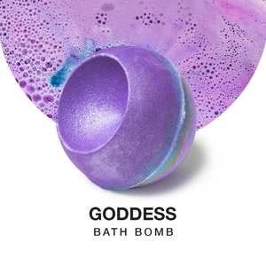 现货英国LUSH女神汽泡弹Goddess泡澡球渐变色高贵紫保湿花香滋润