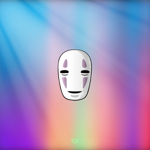 tlp反光车贴 宫崎骏千与千寻无脸男面具贴纸墙贴玻璃贴行李箱电脑