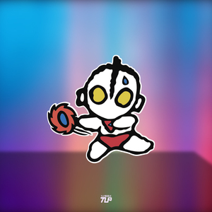 tlp反光车贴 咸蛋超人奥特曼正义动感光波q版可爱行李箱防水贴纸