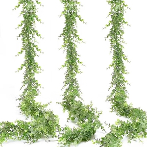 仿真花绿植尤加利藤条桉树藤蔓家居室内挂壁塑料假花婚庆花艺装饰