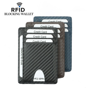 2024新款男士碳纤维纹卡包RFID多卡位小卡夹防磁驾驶证卡套