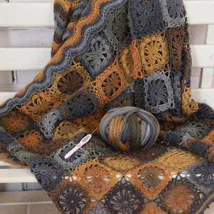 织锦坊手作段染渐变帽子围巾披肩diy钩编毛线100克500米非偏包邮