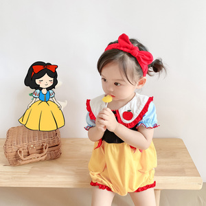 婴儿迪士尼白雪公主哈衣女宝一周岁宴衣服万圣节snow white服装