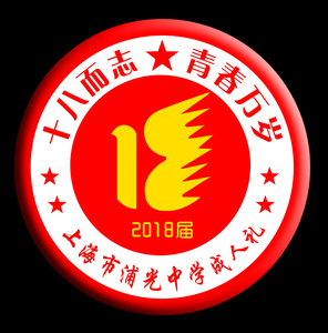 高三18岁十八学生成人礼纪念章十八而志青春万岁毕业徽章胸针