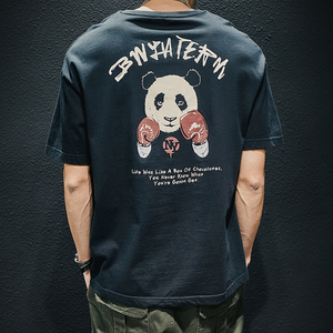 subcrewmade潮牌夏季短袖t恤男士纯棉宽松大码半袖印花圆领t恤男