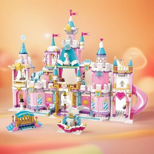 启蒙积木女孩系列花海城堡温莎拼装玩具莉娅公主粉色梦幻礼品小马