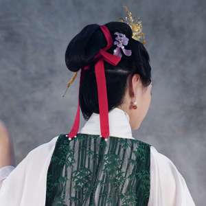 汉服发饰出租【瞳莞】鲛人泪发带 宋制红色珍珠束发带简版1f0323