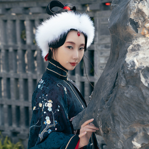 汉服配饰出租【瞳莞】卧兔儿真狐狸毛*毛条*冬季围脖两用1p0080