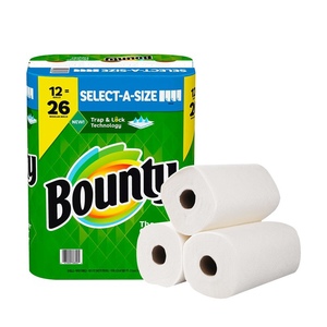 冲钻促销美国正品宝洁厨房纸帮庭bounty101片12卷吸油纸懒人抹布