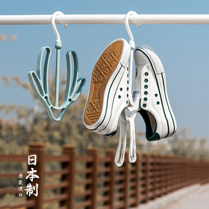 日本进口正品 inomata塑料挂鞋子晾晒架晒鞋架子洗晒快干架晾鞋架