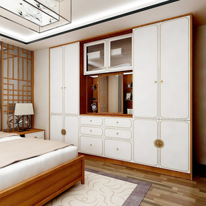 天津滨海新中式榻榻米定制多功能塌塌米卧室衣柜定制入户柜进门柜