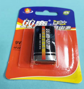 9V电池 双鹿正品 碳性电池 黑骑士 1粒卡装