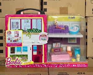 Barbie迷你芭比娃娃甜甜屋DWJ98公主过家家别墅豪宅套装女孩玩具
