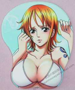 立体动漫鼠标垫 3d美女鼠标垫护腕 胸部鼠标垫 海贼王 娜美尾田版