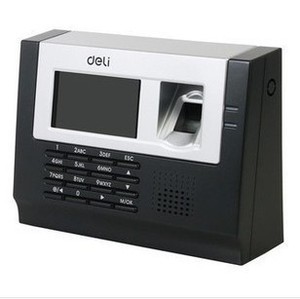 得力3975指纹考勤机 打卡机 考勤指纹 真人语音使用sd卡 免安装