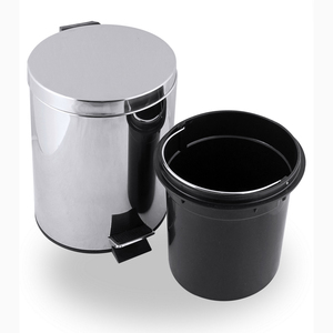 欧式3L不锈钢脚踏垃圾桶 家用迷你垃圾筒小桶塑料内桶房间卫生间