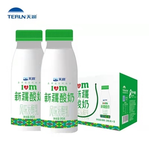 天润新疆酸奶风味发酵乳冷藏低温原味瓶装学生245ml*8瓶新疆特产