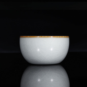 同款货源花儿_草儿淘宝王波窑汝窑汝釉仿汝颜色釉霁红若深杯