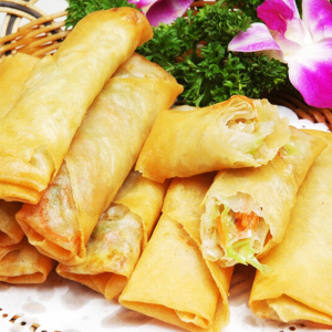 黄金春卷16根全素陷蔬菜卷油炸小吃早餐点特色半成品点心食材*2包