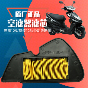 雅马哈公司正品125迅鹰尚领滤清器空滤滤芯空气格摩托清滤踏板车