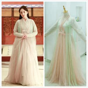 三生三世十里桃花 杨幂白浅同款 女古装司音 仙女白色古装汉服